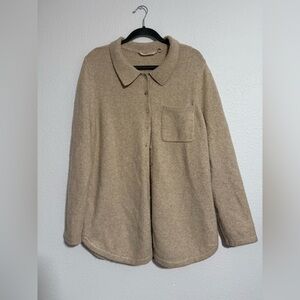 Soft Surroundings Beige Wool Cardigan